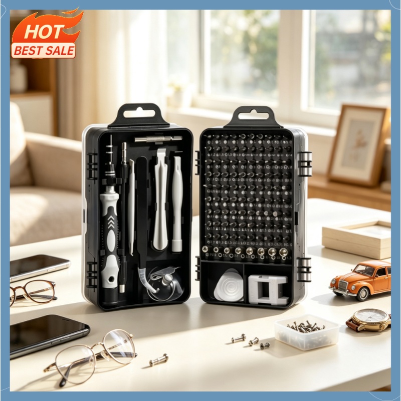 Tools Xiaomi - ชุดไขควงแม่เหล็กอเนกประสงค์ 115 in 1 สำหรับซ่อมแซมอุปกรณ์ iPhone,