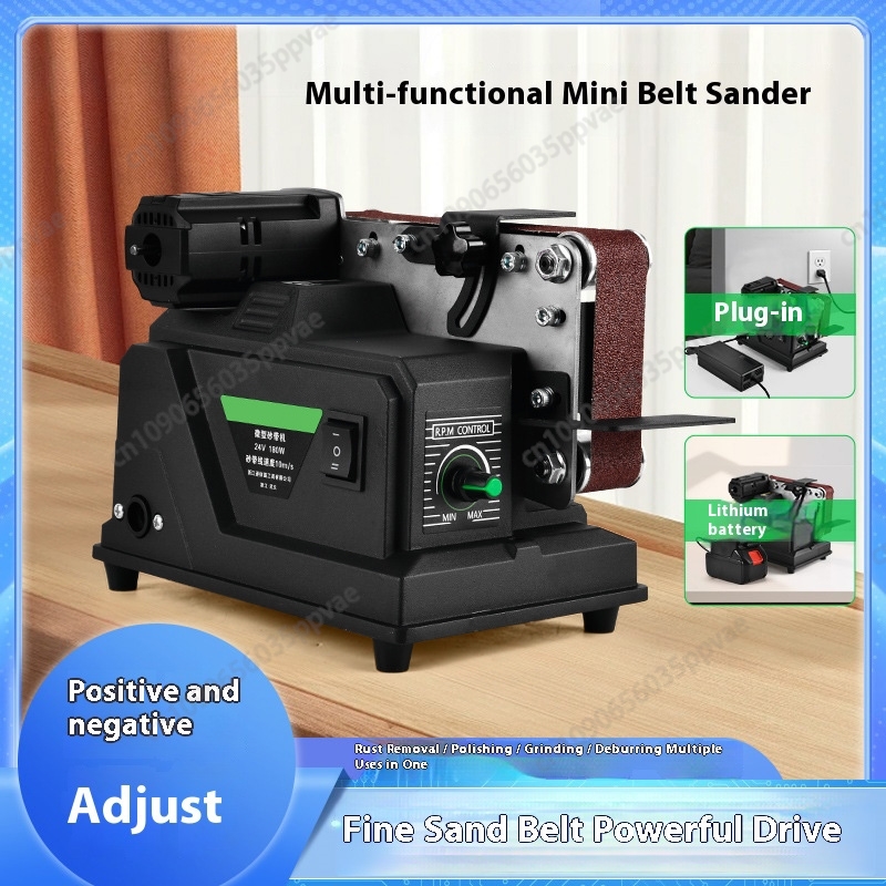 Workshop Tools Knife Sharpener - เครื่องขัดสายพานไร้สายอัตโนมัติขนาดเล็ก 2 in 1 เครื่องขัดเงาพร้อมสายพาน 10