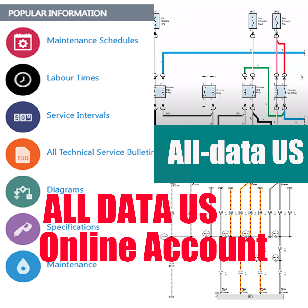 Workshop Tools Diagram - ซอฟต์แวร์ซ่อมรถยนต์ออนไลน์ Alldata US ปี 2026 พร้อมแผนผังการเดินสายไฟ