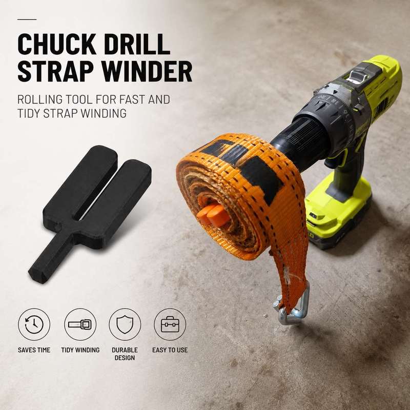 Tools For Woodworking Workshop - สายรัดดอกสว่านขนาด 13 มม. สำหรับเครื่องมือไร้สาย พร้อมตัวล็อคแบบรatchet อุปกรณ์เสริมสำหรับงานม้วนและรัดในโรงงาน