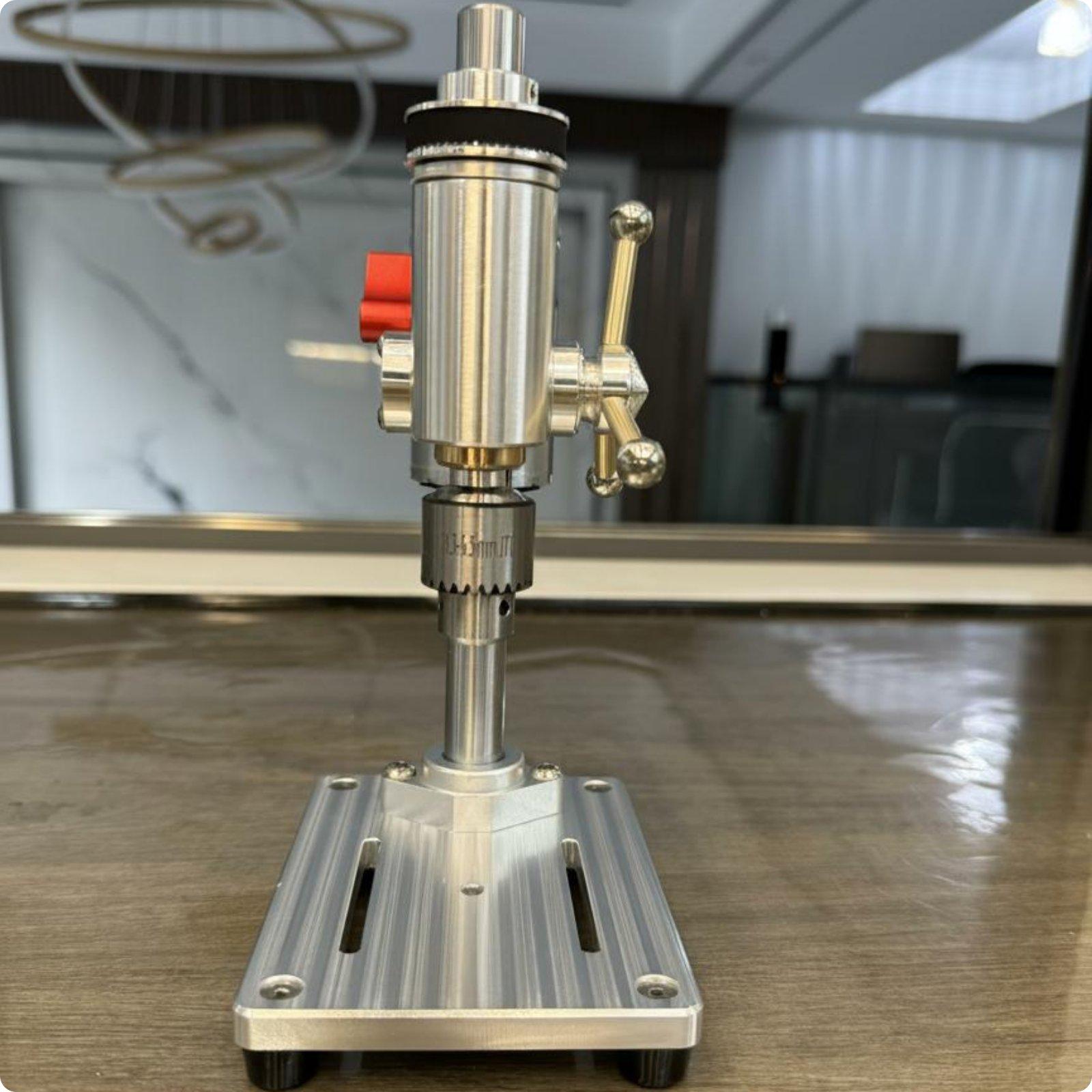 Drill Press Bench - สว่านแท่นแบบพกพาความแม่นยำสูง ตัวเครื่องทำจากอะลูมิเนียมอัลลอยด์ เครื่องเจาะขนาดเล็กสำหรับงานไม้และงานฝีมือ