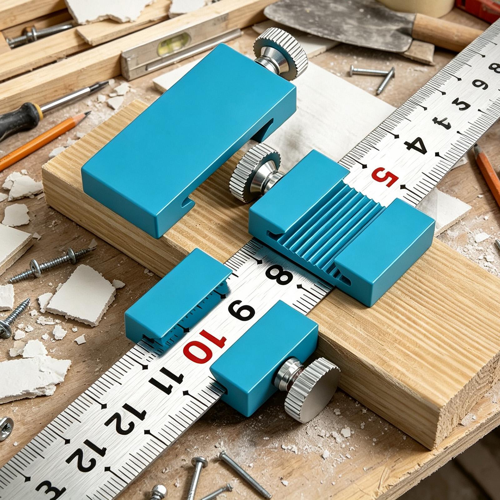 Tools For Woodworking Workshop - เครื่องมือช่างไม้ ไม้บรรทัดช่างไม้ บล็อกกำหนดตำแหน่งสำหรับงานไม้ ไม้บรรทัดเหล็กสำหรับงานก่อสร้าง งานบ้าน และอุตสาหกรรม