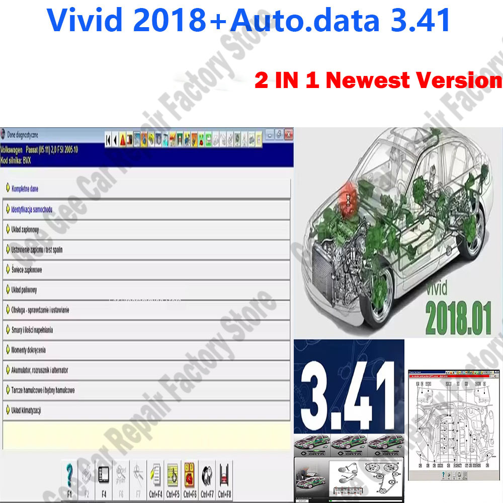 Workshop Tools Diagram - Autodata 3.41 แผนผังการเดินสายไฟภาษาโปแลนด์ + ข้อมูล Vivid