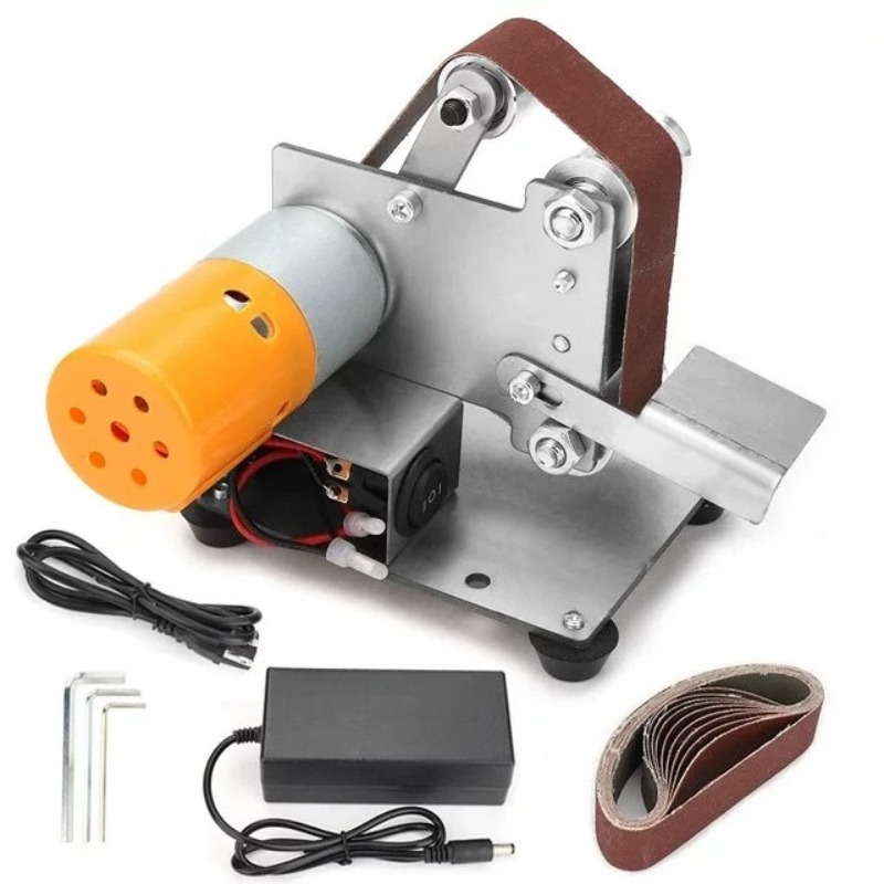 Workshop Tools Knife Sharpener - เครื่องขัดกระดาษทรายไฟฟ้าขนาดเล็กอเนกประสงค์ เครื่องลับมีด เครื่องขัดเงาไม้และโลหะ เครื่องเจียร DIY สำหรับใช้งานในบ้านและเวิร์คช็อป