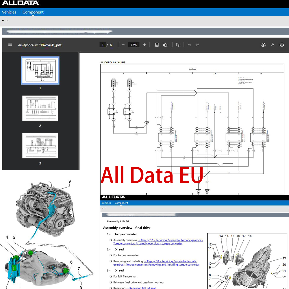 ซอฟต์แวร์ Alldata Online ปี 20 - Workshop Tools Diagram บทวิจารณ์และราคา