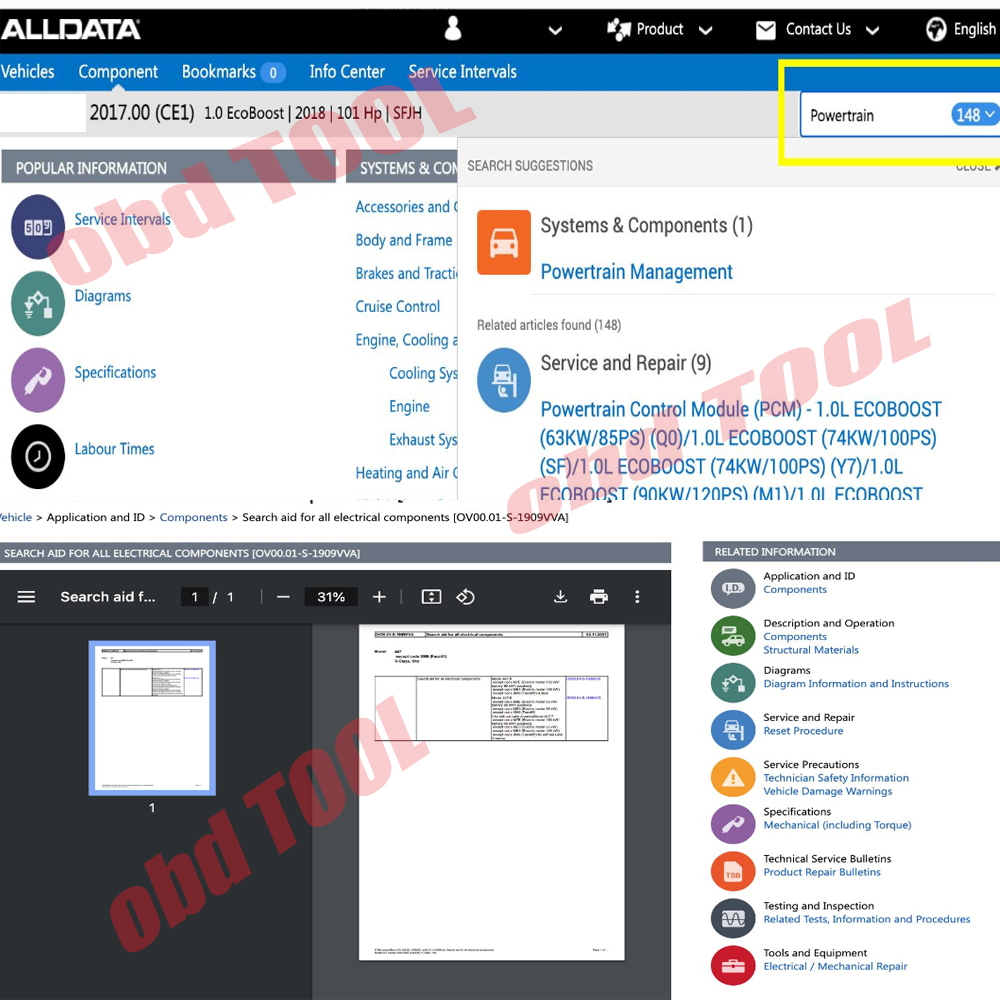 ALLDATA EU 2027 บัญชีออนไลน์ใช - Workshop Tools Diagram บทวิจารณ์และราคา